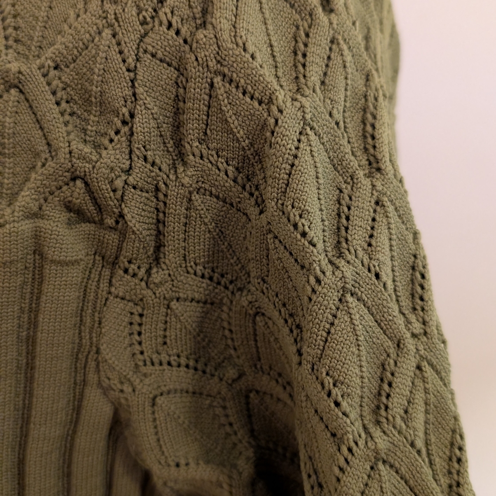 Green Ribbed Knit Sweater - Picture 9 of 10